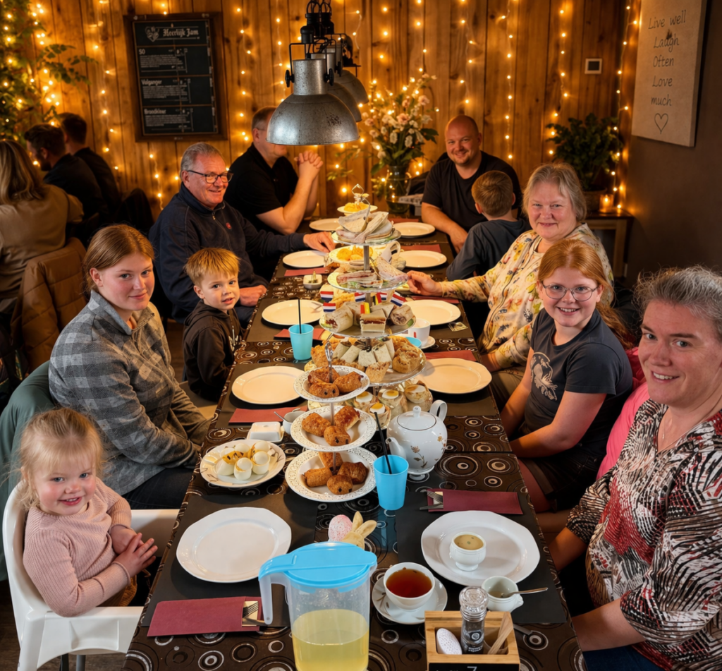 Familie aan tafel bij Bistro De Zoete Inval